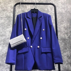 BL - Áo Blazer 6 Nút Đồng Thun Cotton Lạnh Nữ Jacket