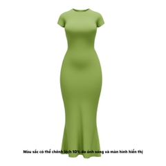 DDC1 - Đầm Đuôi Cá Dáng Dài Ôm Body Cổ Tròn Tay lửng 134cm