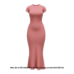 DDC1 - Đầm Đuôi Cá Dáng Dài Ôm Body Cổ Tròn Tay lửng 134cm
