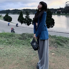 BL - Áo Blazer 6 Nút Đồng Thun Cotton Lạnh Nữ Jacket