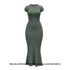 DDC1 - Đầm Đuôi Cá Dáng Dài Ôm Body Cổ Tròn Tay lửng 134cm