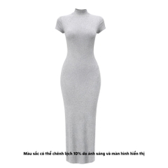 DD14 - Đầm Cổ Trụ Tay Con Dáng Dài Ôm