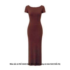 DD19 - Đầm Hở Lưng Dáng Dài Ôm Body