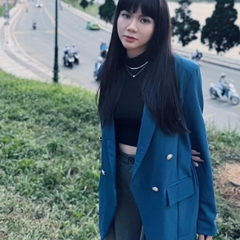 BL - Áo Blazer 6 Nút Đồng Thun Cotton Lạnh Nữ Jacket