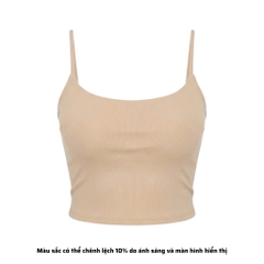 A4 - Áo 2 Dây Croptop Thun Borip Co Giãn 4 Chiều