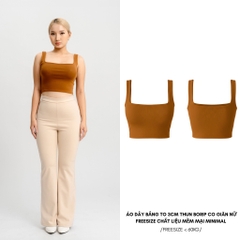 A6 - Áo Hai Dây Bảng To 3cm  Croptop 2 Lớp Thun Cotton Borip