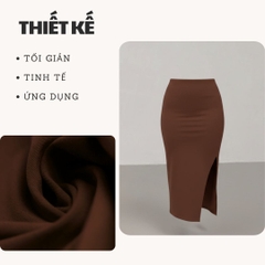XS - Chân Váy Thun Borip Bozip Xẻ Sườn Co Dãn Giãn