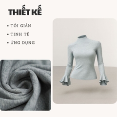 A40 - Áo Cổ Trụ Dài Tay Loe