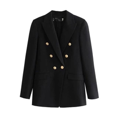 BL - Áo Blazer 6 Nút Đồng Thun Cotton Lạnh Nữ Jacket