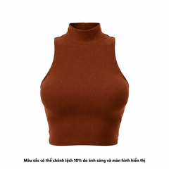 CL - Áo Croptop Cổ Lọ Trơn Thun Borip Co Dãn Giãn 4 Chiều