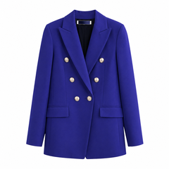 BL - Áo Blazer 6 Nút Đồng Thun Cotton Lạnh Nữ Jacket