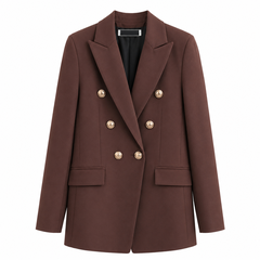 BL - Áo Blazer 6 Nút Đồng Thun Cotton Lạnh Nữ Jacket