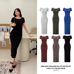 DD19 - Đầm Hở Lưng Dáng Dài Ôm Body