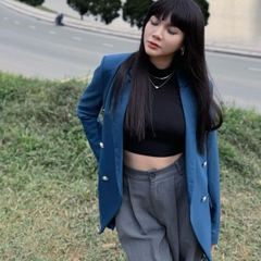 BL - Áo Blazer 6 Nút Đồng Thun Cotton Lạnh Nữ Jacket