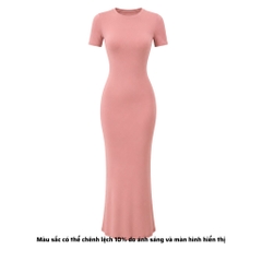 DD17 - Đầm Bodycon Cổ Tròn Tay Lửng Dáng Dài Ôm Body 123cm
