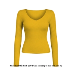 A32 - Áo Cổ Tim Dài Tay Dáng Dài Thun Cotton Borip