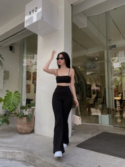 TG - Quần Ống Loe Thun Sọc Tăm Nhỏ