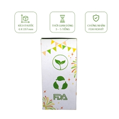 Hộp 250 ống hút giấy party nhiều màu uống cafe phi 6 Biogreen 3 lớp, màu Giáng Sinh Noel, Lễ hội