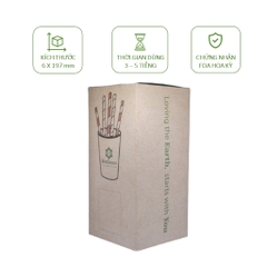 Hộp 250 PHI 6 ỐNG HÚT GIẤY/GẠO/BÃ MÍA/CỎ NHIỀU MÀU, TRẮNG NÂU,.. cho tiệc tùng