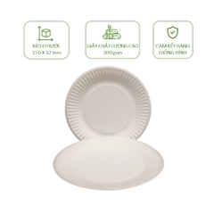 50 dĩa giấy đường kính 15cm 20cm dùng 1 lần dùng cho tiệc sinh nhật, kỉ niệm, tiệc cưới