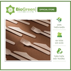 100 dao gỗ 16cm xuất khẩu Nhật dùng 1 lần ăn salad, bánh kem, trái cây, take away