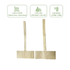 100 quai xách ly giấy, quai ly lá cây túi chữ T đựng cafe bằng giấy kraft cao cấp, lá cây dẻo dai