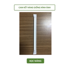 100 ống hút giấy 3 lớp phi 6 x 197mm, bọc màng, không bọc màng, màu trắng,nâu kraft,party Giáng Sinh