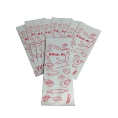 Set 50 túi giấy thấm dầu bánh mì giấy nâu kraft cao cấp 24x10x4cm, túi bánh mỳ thấm dầu