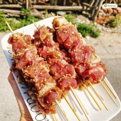 Bịch 500gr Tăm Tre Xiên Thịt Nướng, xúc xích, cá viên chiên, khoai tây lốc xoáy dài 20cm