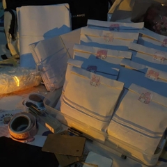 SET 10 túi giấy trắng không thấm dầu đựng bánh, đồ ăn, len handmade nhiều kích thước