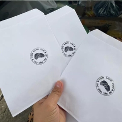 SET 10 túi giấy trắng không thấm dầu đựng bánh, đồ ăn, len handmade nhiều kích thước