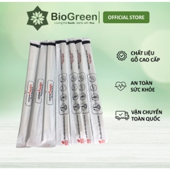 100 đôi đũa gỗ bọc màng giấy kín dùng 1 lần