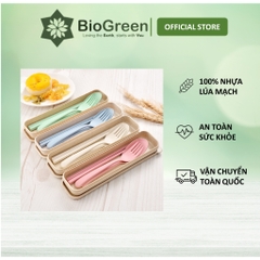 Bộ muỗng đũa nĩa nhựa lúa mạch Biogreen