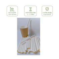 50 ống hút giấy phi 10 uống trà sữa trân châu, sinh tố, đá xay, smoothie