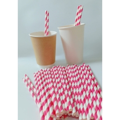 100 ống hút giấy phi 8 uống sinh tố, trân châu nhỏ, thạch cafe, cafe đá xay,...