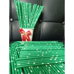50 Ống Hút Giấy Phi 6 party nhiều màu ống cafe, sinh tố, màu GIáng Sinh Noel, Lễ, Tết