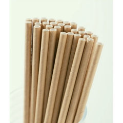 100 ống hút giấy 3 lớp phi 7x197mm,bọc màng,không bọc màng,màu trắng,nâu kraft, Giáng Sinh Noel