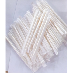 100 ống hút giấy 3 lớp phi 7x197mm,bọc màng,không bọc màng,màu trắng,nâu kraft, Giáng Sinh Noel