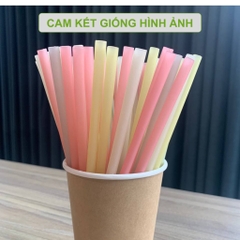 100 Ống hút gạo phi 6 x 200mm nhiều màu sắt dùng cho nhà hàng cà phê