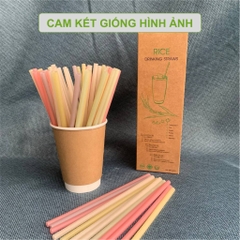 100 Ống hút gạo phi 6 x 200mm nhiều màu sắt dùng cho nhà hàng cà phê