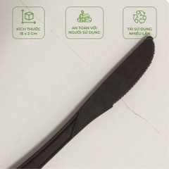 Túi 100 Dao / Muỗng /Nĩa làm từ bã cà phê- Bio coffee tái sử dụng nhiều lần cho tiệc tùng, dã ngoại