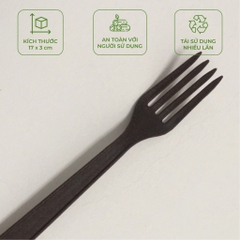 Túi 100 Dao / Muỗng /Nĩa làm từ bã cà phê- Bio coffee tái sử dụng nhiều lần cho tiệc tùng, dã ngoại