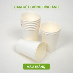 Giá sỉ thùng 1000 Ly/cốc giấy 230gsm cao cấp 195ml - 6.5oz màu trắng, kraft,ly văn phòng chịu nhiệt