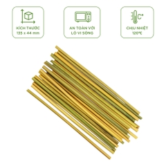 100 ống hút cỏ 6x 20cm không tan trong nước - Dùng được cho tất cả các loại thức uống