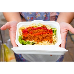 50 cái/ túi Hộp Bã Mía 1 Ngăn 600ml Biogreen