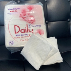 Khăn Giấy Daily Tiện Lợi Bịch 222g- giấy rút - giấy ăn giá rẻ - giấy ăn cân - giấy ăn nhà hàng
