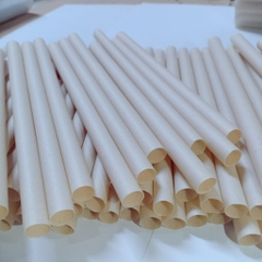 50 ỐNG HÚT BÃ MÍA/ VỎ TRẤU PHI 12 KHÔNG PE size trà sữa-không tan trong nước thân thiện môi trường.