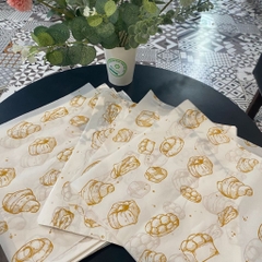 SET 100 tờ giấy gói bánh mỳ, hamburger, lót bánh size 30x30cm hàng cao cấp - nhiều mẫu