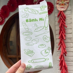 Set 50 túi giấy thấm dầu bánh mì giấy nâu kraft cao cấp 24x10x4cm, túi bánh mỳ thấm dầu