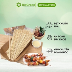 Bịch 500gr Tăm Tre Xiên Thịt Nướng, xúc xích, cá viên chiên, khoai tây lốc xoáy dài 20cm